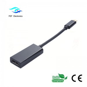 USB TYPE-C към Displayport женски преобразувател Метален корпус Код: FEF-USBIC-004